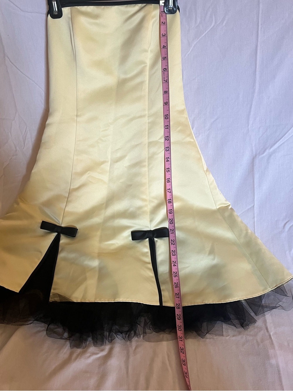 Gunne Sax Jessica McClintock butter yellow Strapless Cocktail Dress - Picture 5 of 7